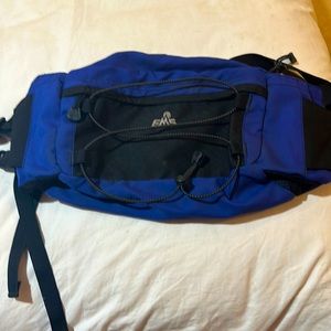 EMS oversized fanny pack in blue and black